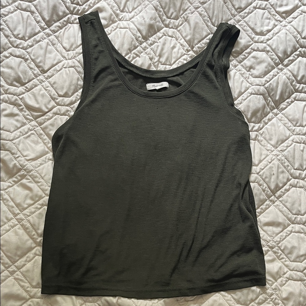 ⭐️ 3/$30 or 6/$50! Madewell Olive Green Tank Top
